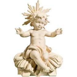 Jesus Child sitting with cradle