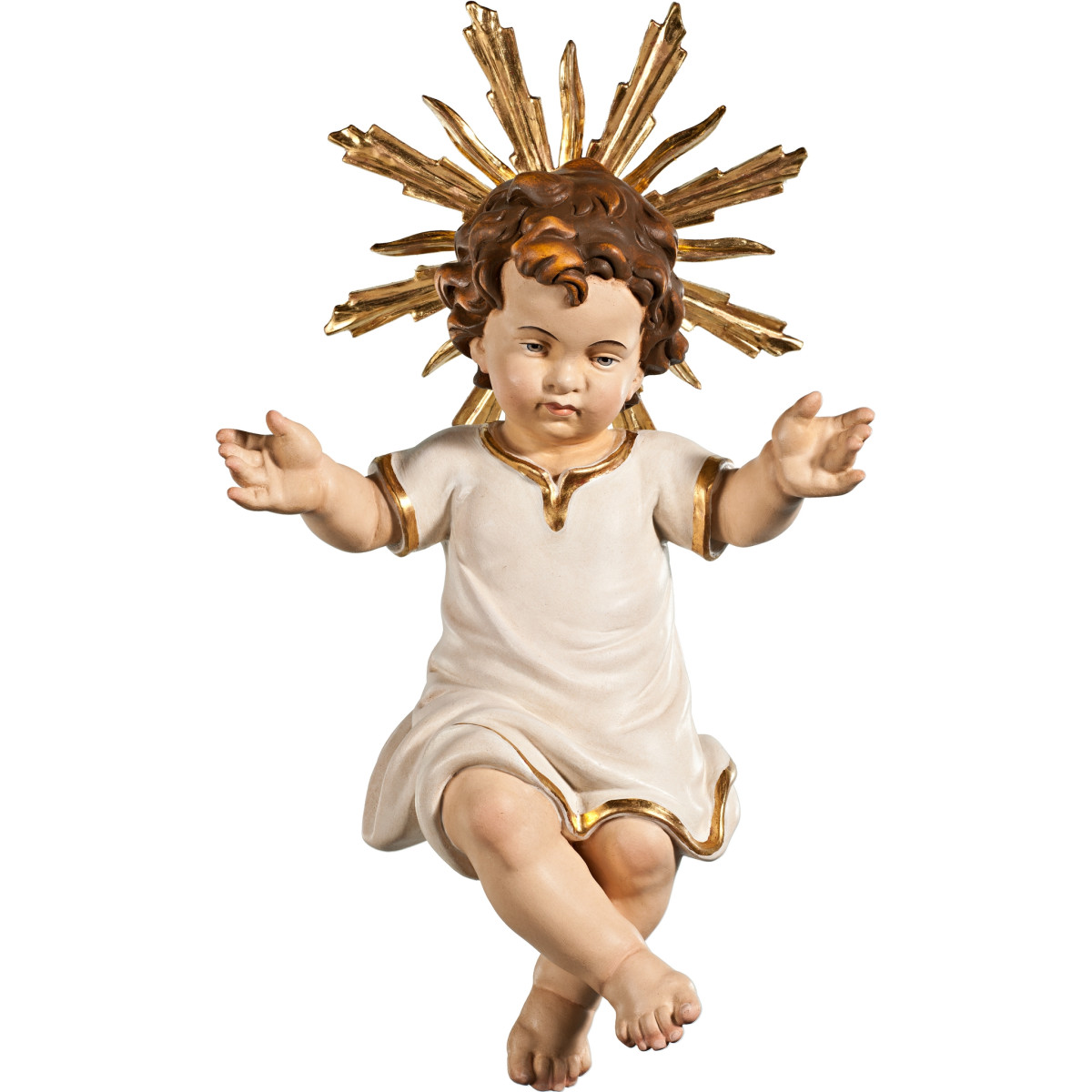 Gesù Bambino vestito con aureola