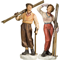 Wooden Skier Couple | Bergland