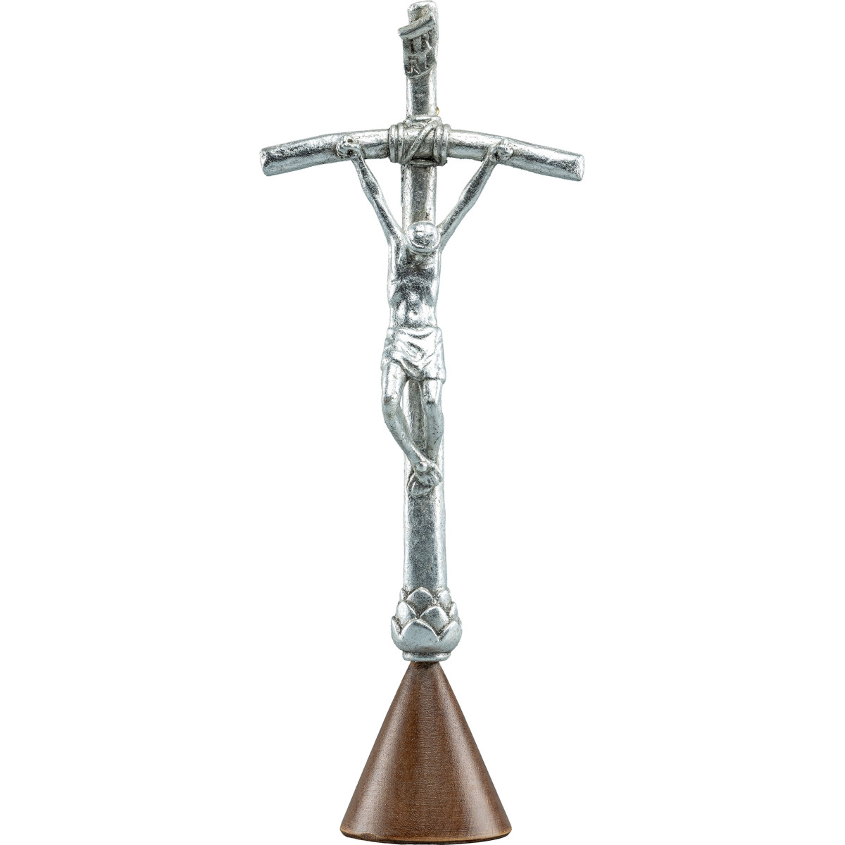 St. John Paul II crucifix on pedestal