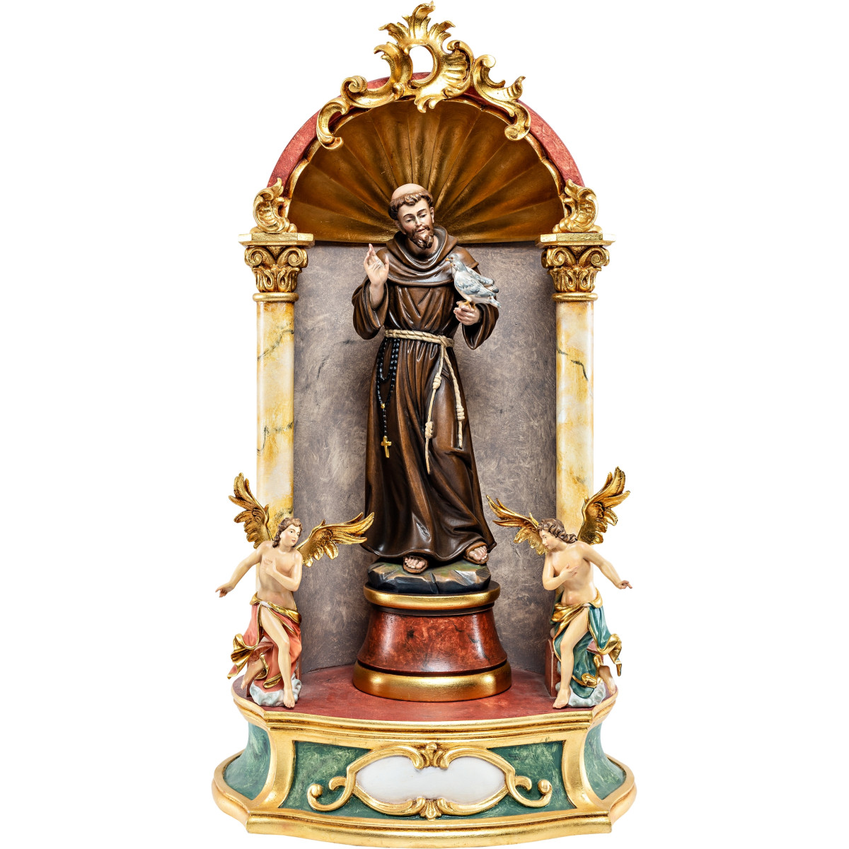 Hl. Franz mit Tauben Hausaltar | Bergland