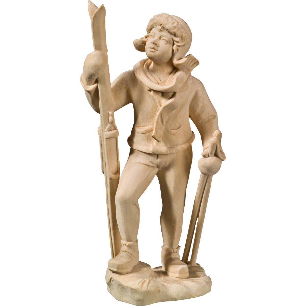 Joven esquiador en madera | Bergland