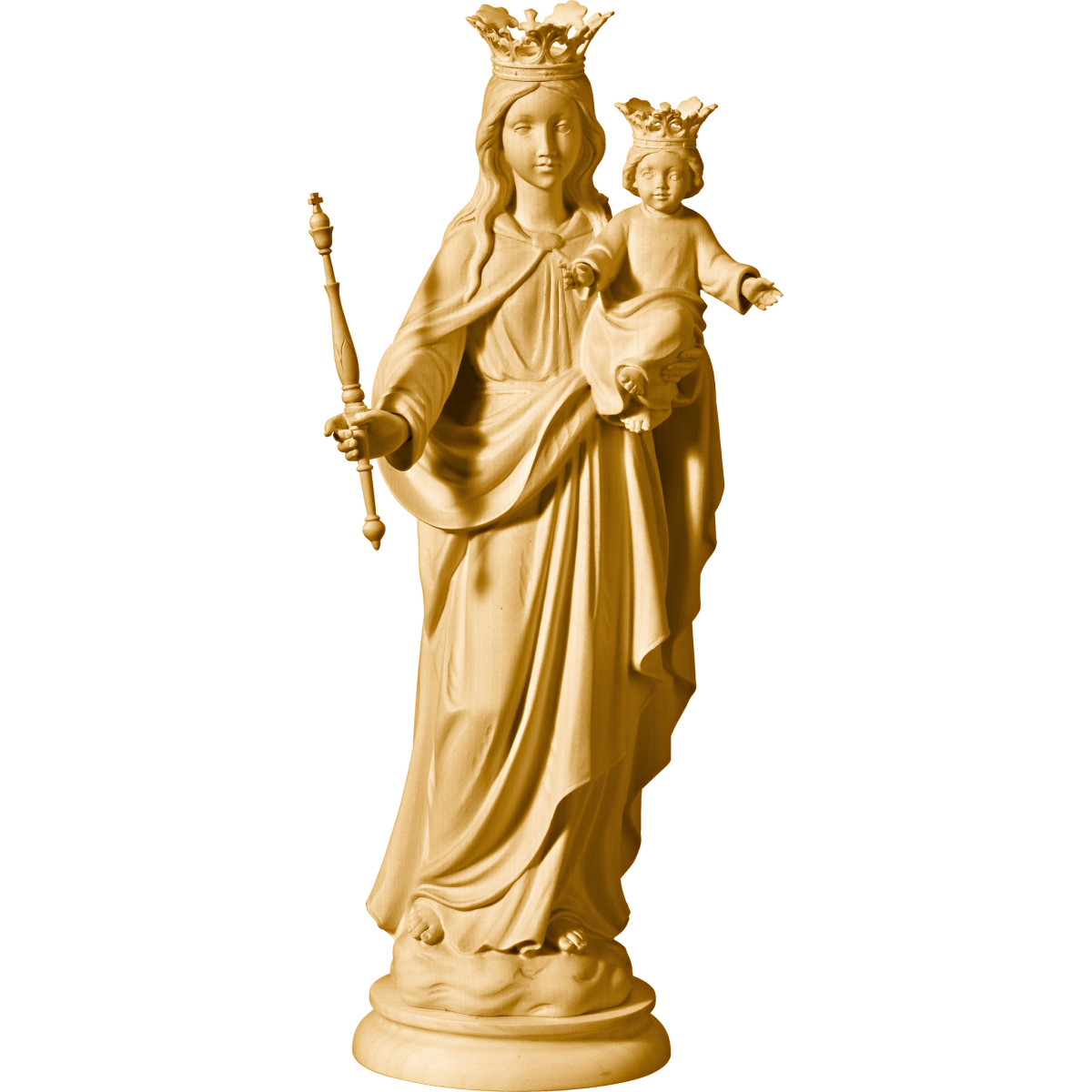 Maria Hilfe der Christen – Religiöse Holzfiguren nach Don Bosco