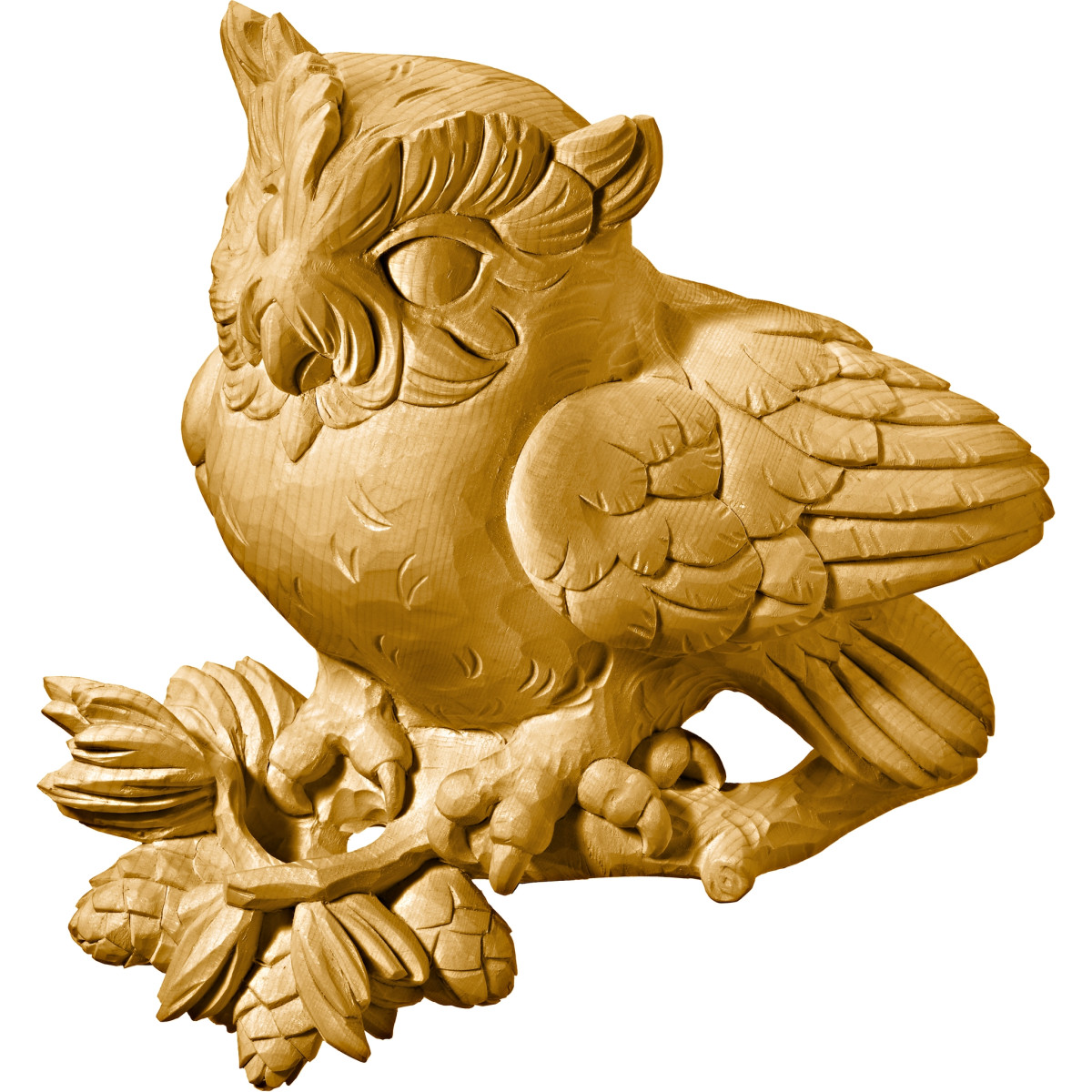 Owl on Branch Wall Sculpture | Bergland