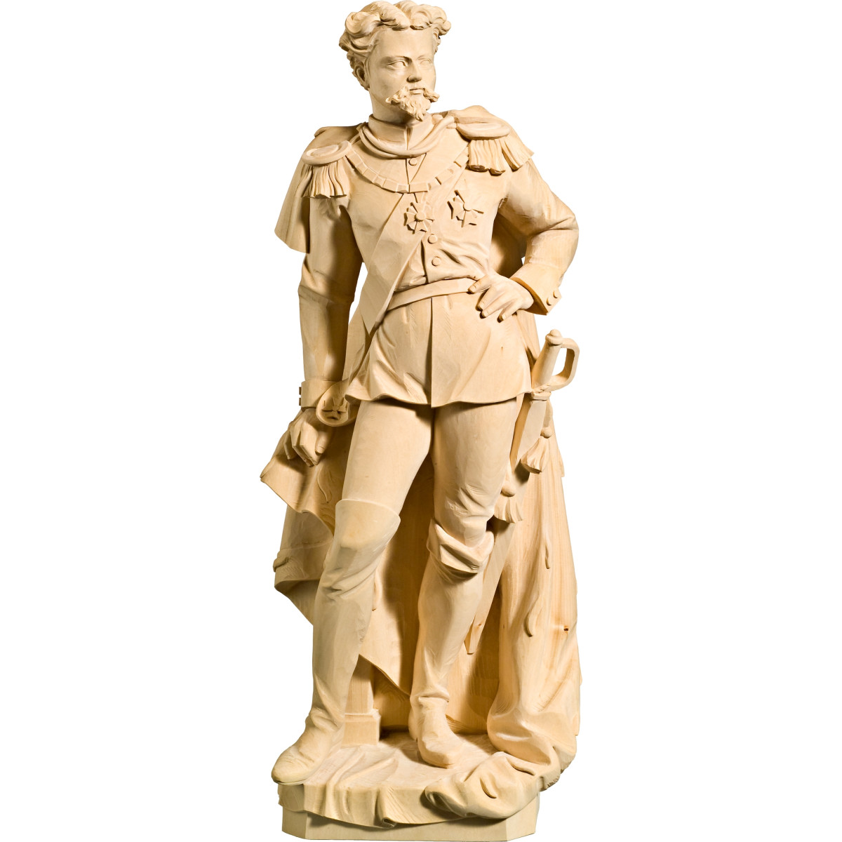 King Ludwig II of Bavaria statue in wood | Bergland