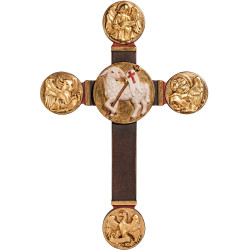 Kreuz mit Osterlamm und Evangelisten