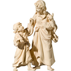 Pastorella con bambino e capretto