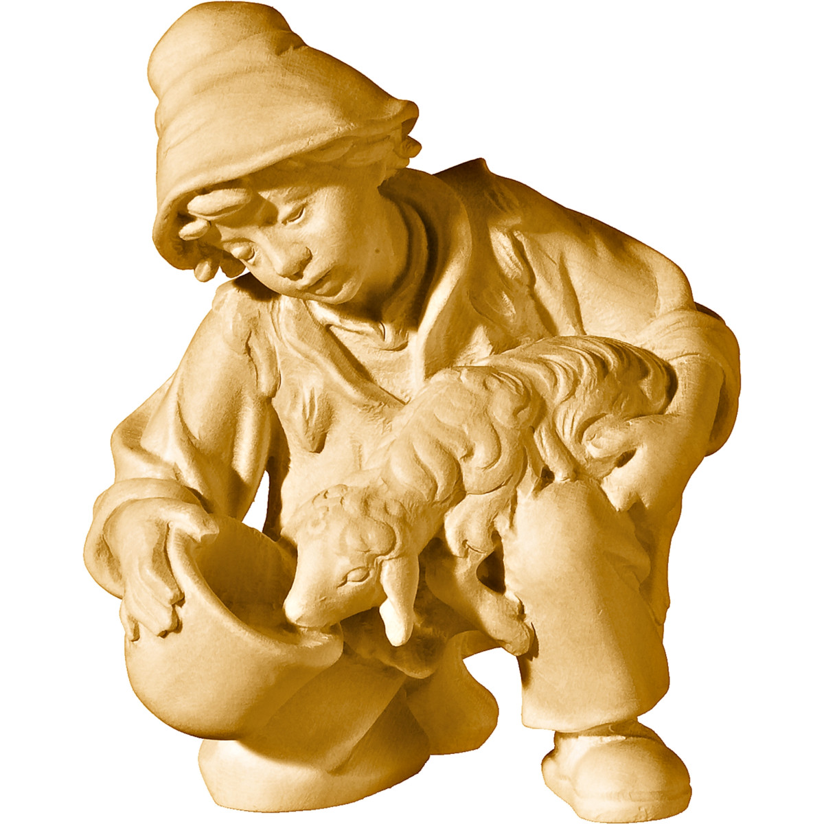 Ragazzo con agnello al pozzo