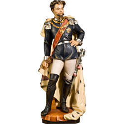 Estatua Rey Ludwig II de Baviera en madera