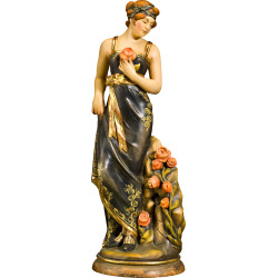 Rapariga com rosas