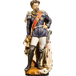 Estatua Rey Ludwig II de Baviera en madera