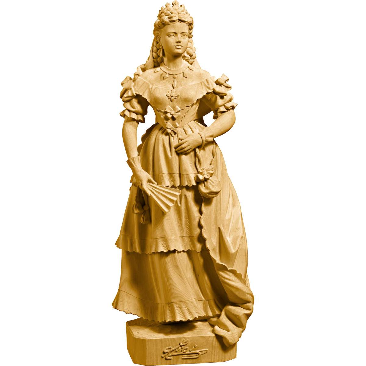 Estatua Emperatriz Isabel Sisi en madera | Bergland