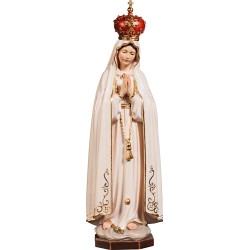 Madonna di Fatima con Corona in Legno | Bergland
