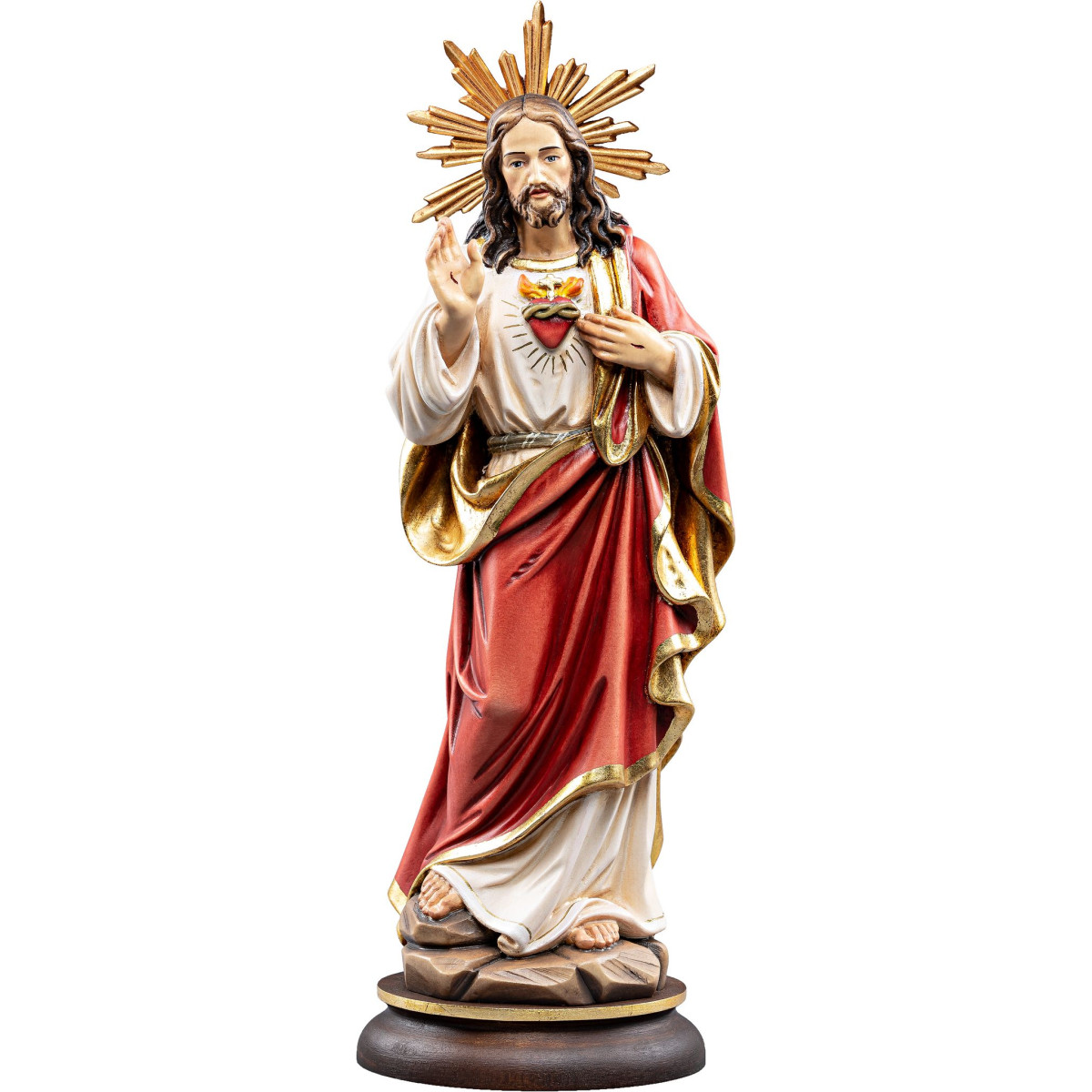 Sacred Heart of Jesus Wood Carvings – Religious Art from Val Gardena