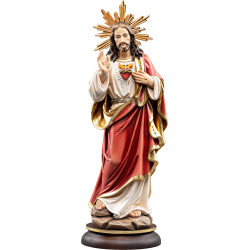 Esculturas do Sagrado Coração de Jesus em madeira – Arte sacra
