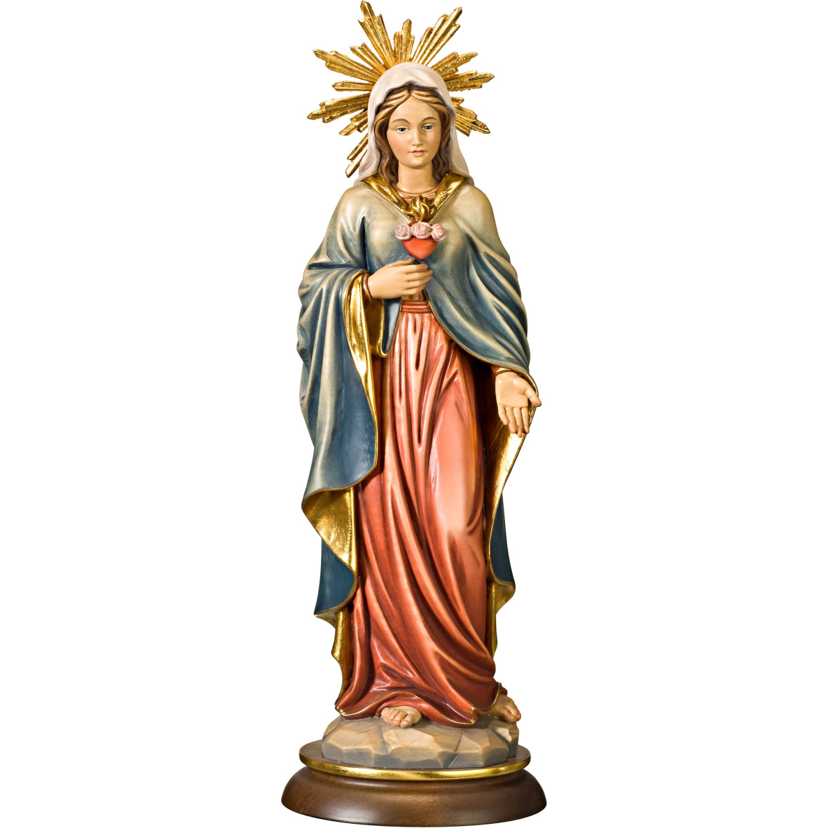 Immaculate Heart of Mary Statues – Sacred Wood Art from Val Gardena