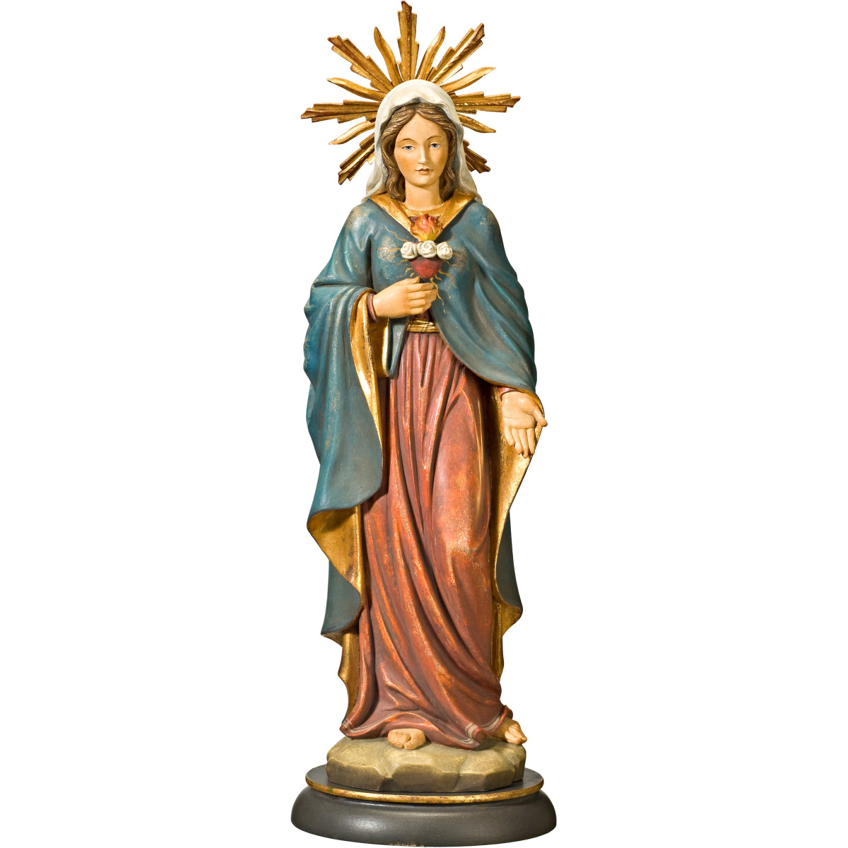 Esculturas do Coração Imaculado de Maria – Arte sacra em madeira