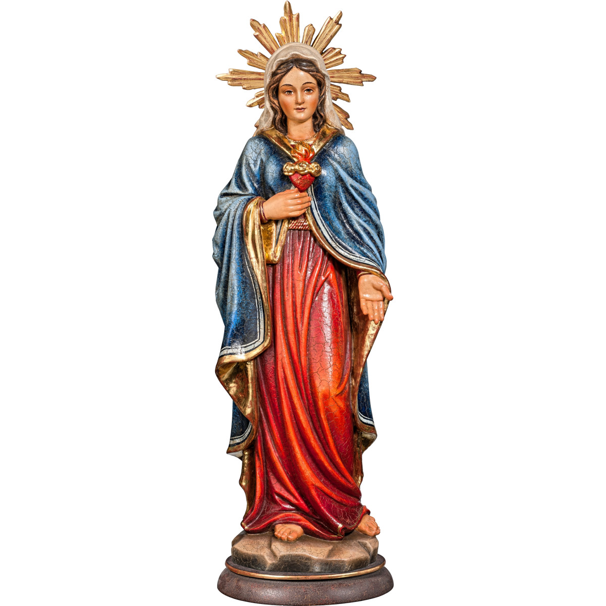Esculturas do Coração Imaculado de Maria – Arte sacra em madeira