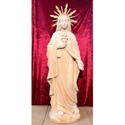 Esculturas do Coração Imaculado de Maria – Arte sacra em madeira