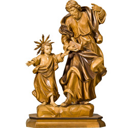 São José e o Menino Jesus em madeira | Bergland