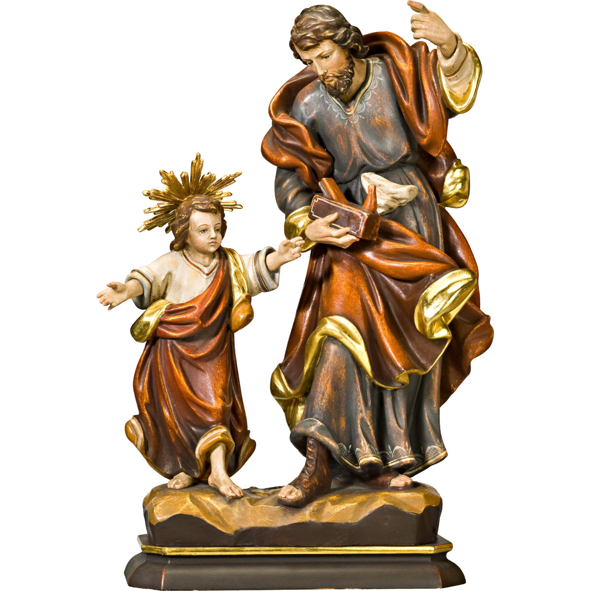 São José e o Menino Jesus em madeira | Bergland