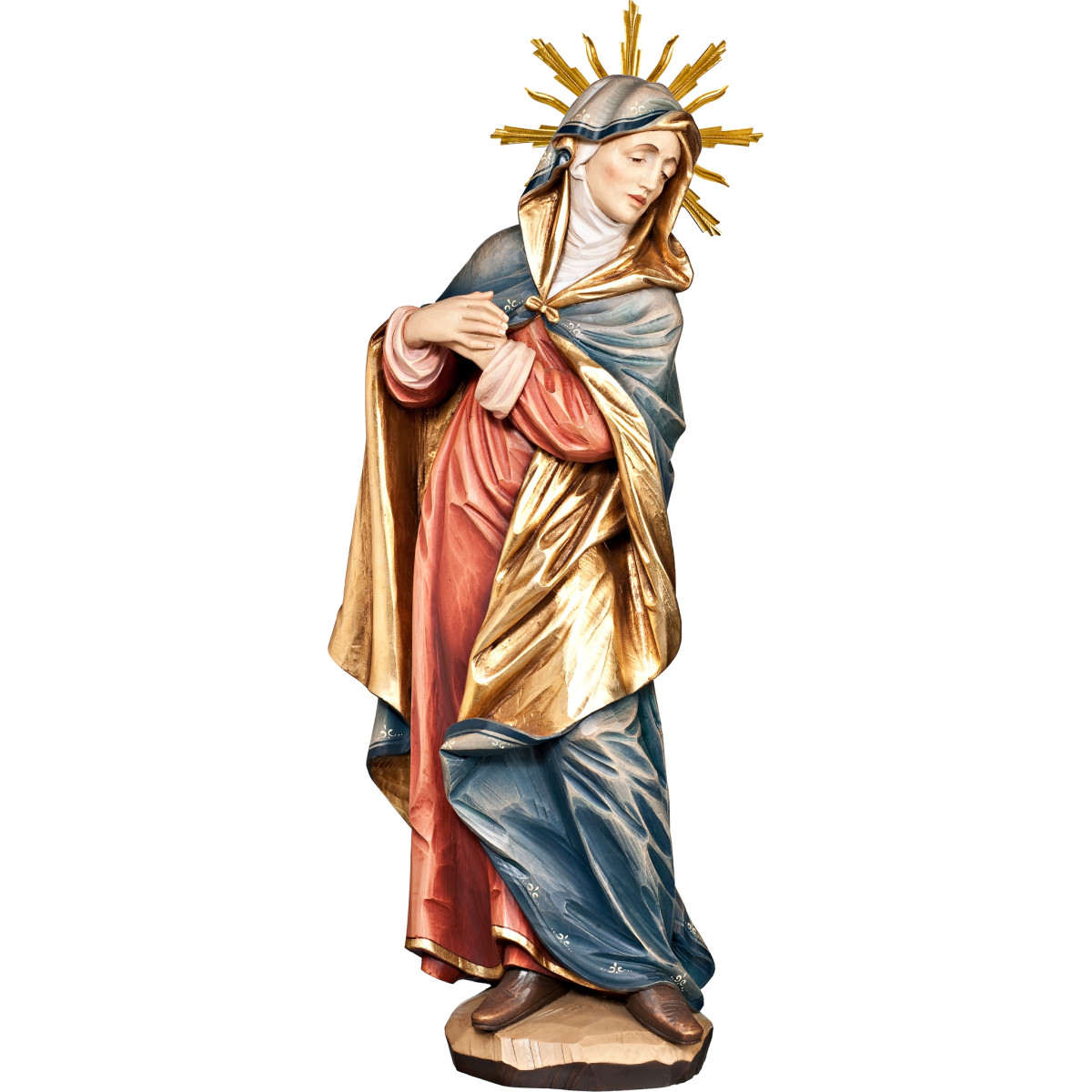 Maria por crucificação com auréola