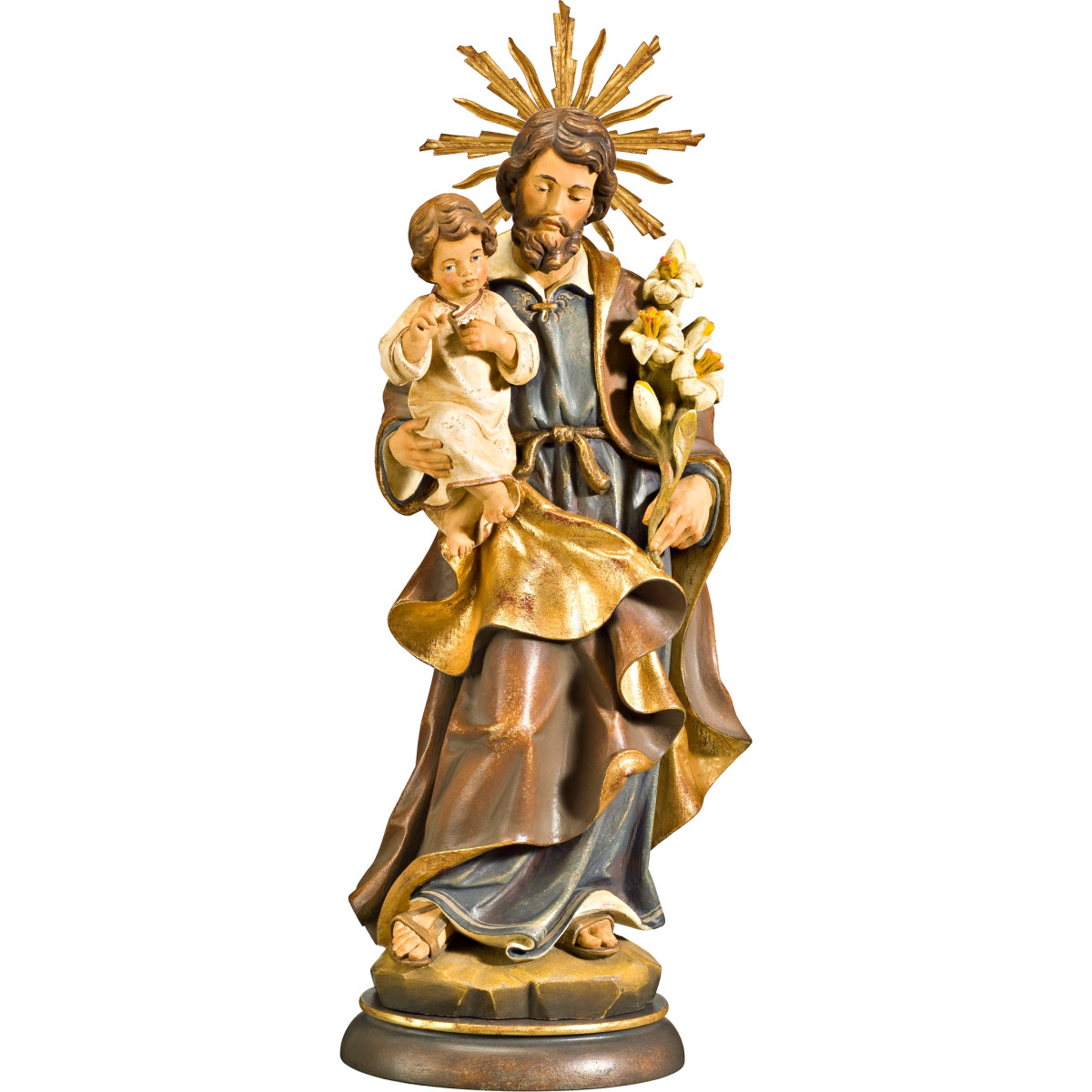 San José con Niño Jesús y aureola