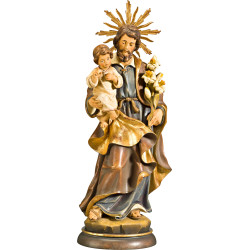 São José com o Menino Jesus e auréola