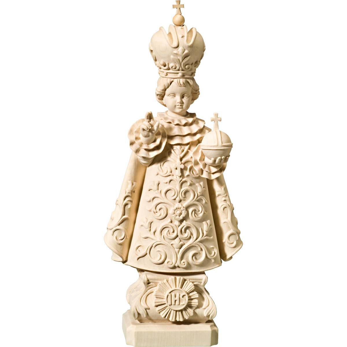 Gesù Bambino di Praga in legno scolpito a mano | Bergland Shop