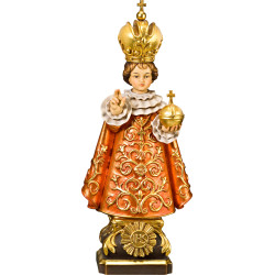 Niño Jesús de Praga en madera tallada a mano | Bergland Shop