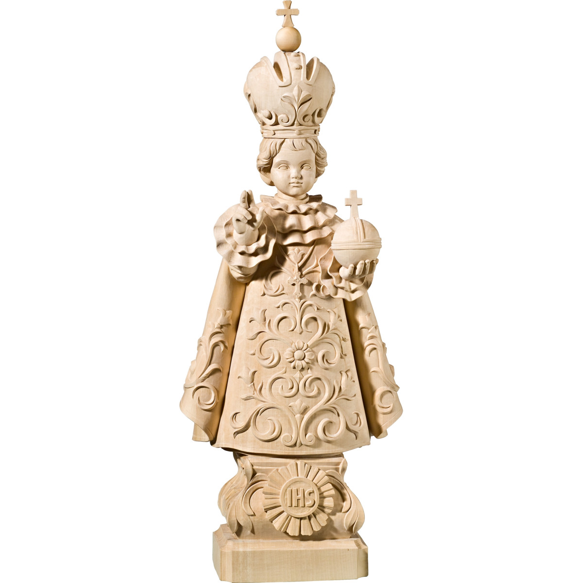 Menino Jesus de Praga em madeira esculpido à mão | Bergland Shop