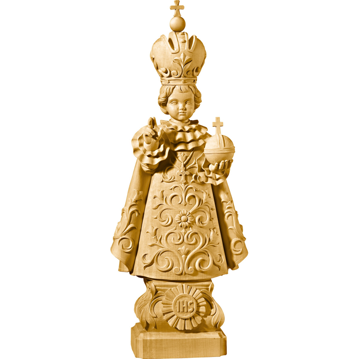 Menino Jesus de Praga em madeira esculpido à mão | Bergland Shop