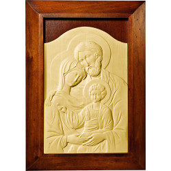 Icon Holy Family Byzantine with frame