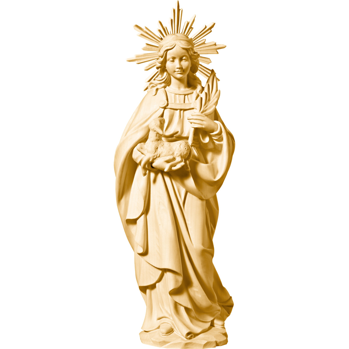 Santa Inês com auréola