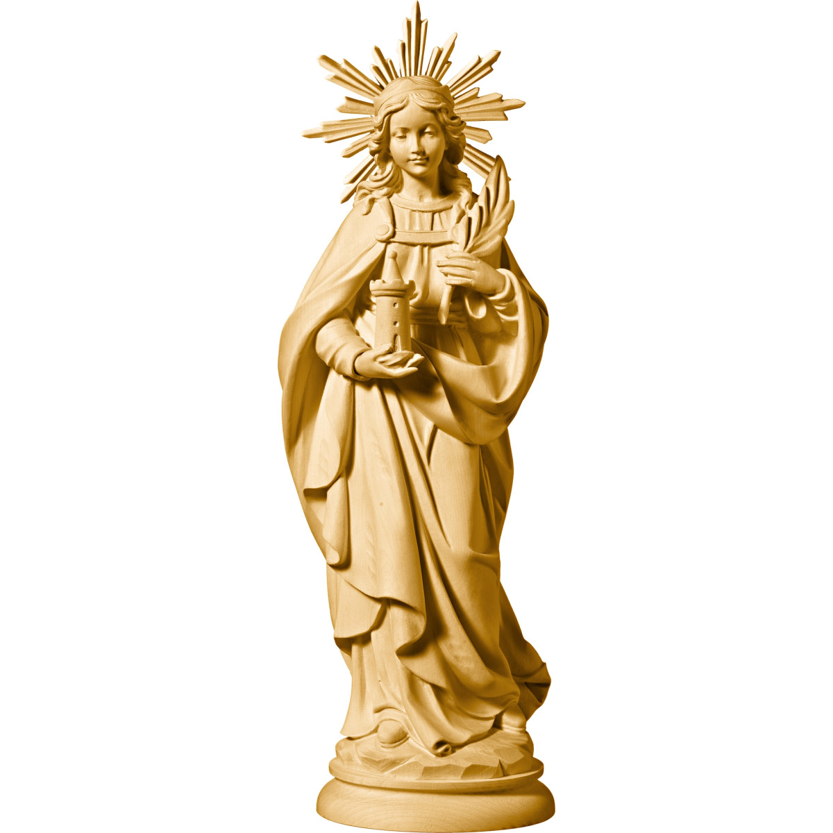 S. Barbara con aureola