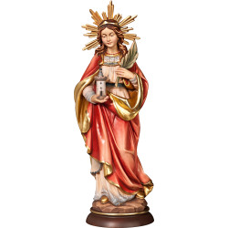 Santa Barbara con aureola