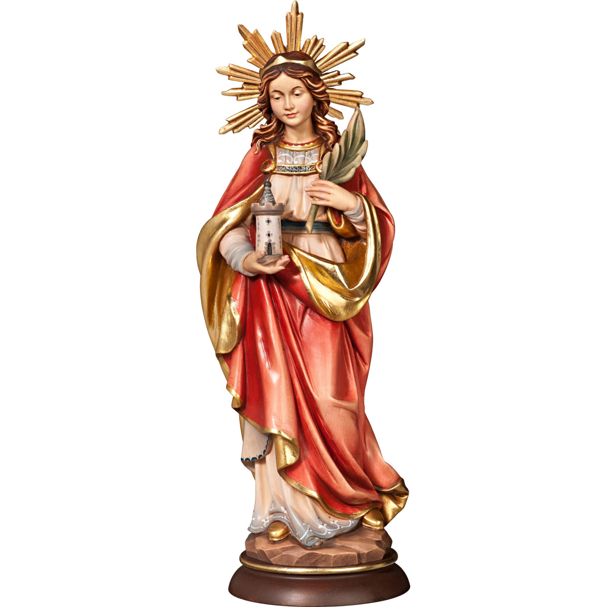 Santa Barbara con aureola