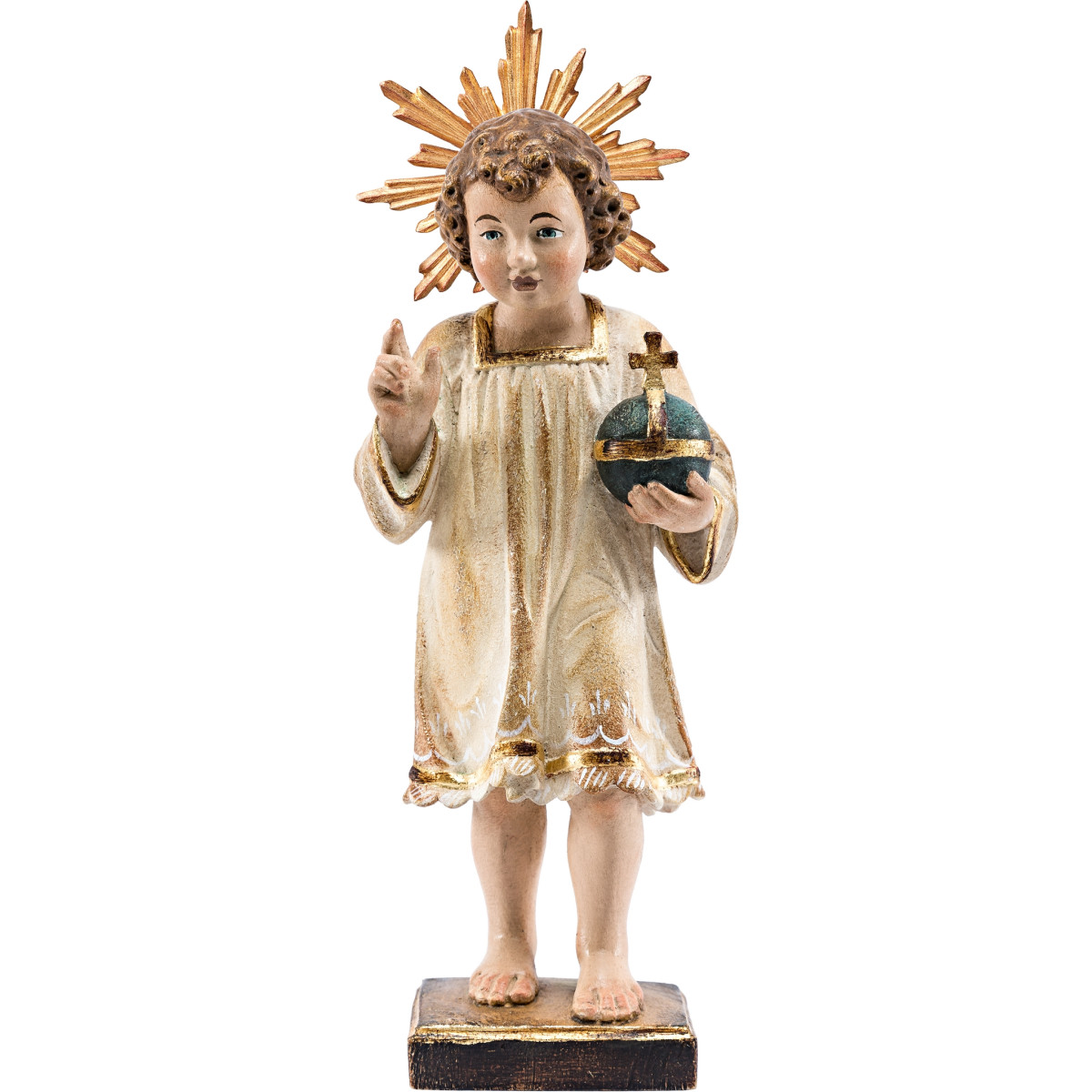 Niño Jesús de pie con aureola