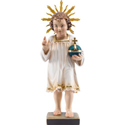Menino Jesus de pé com auréola