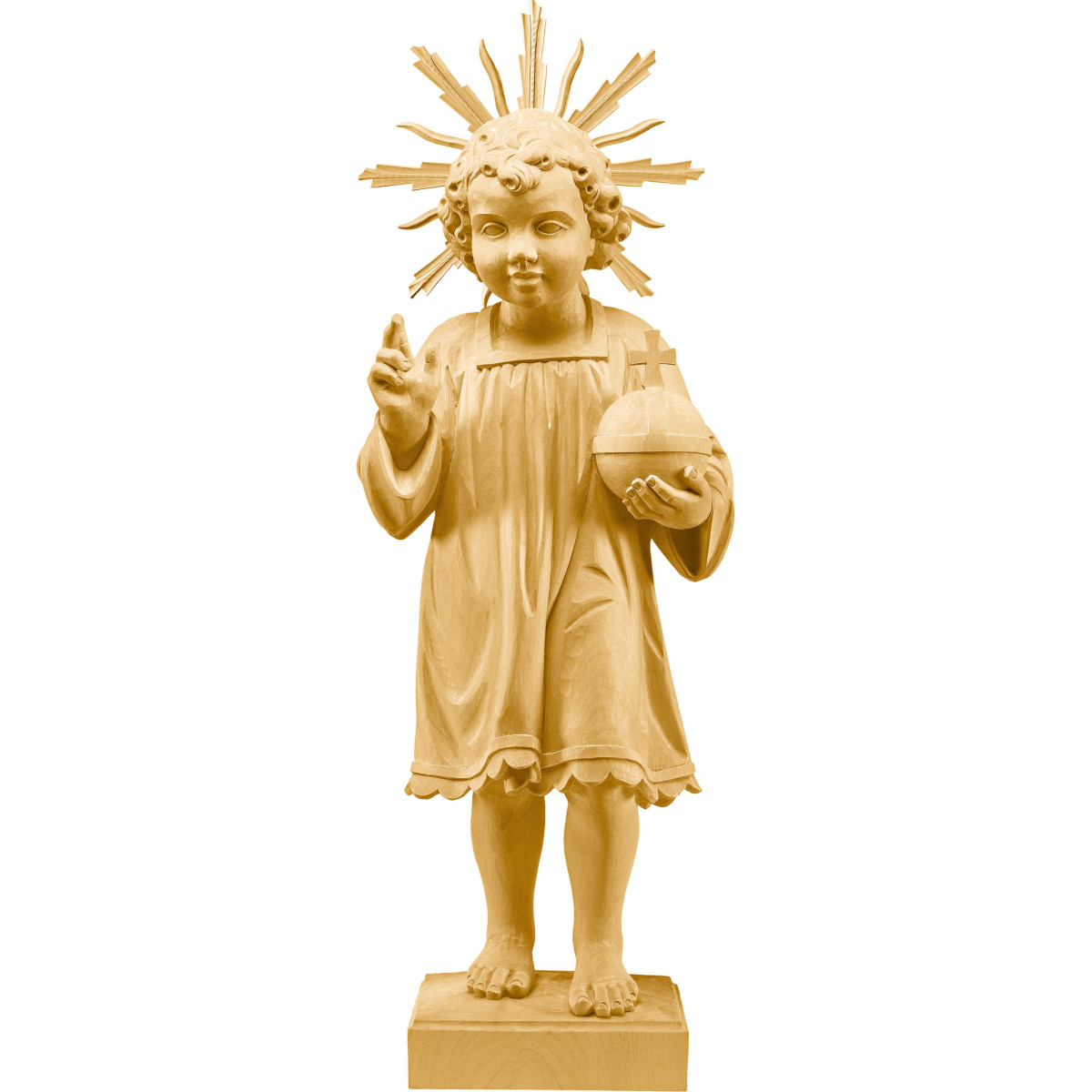 Jesus Child standing with aureole