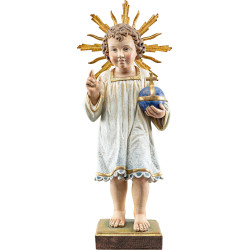 Menino Jesus de pé com auréola