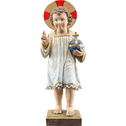 Menino Jesus de pé com auréola