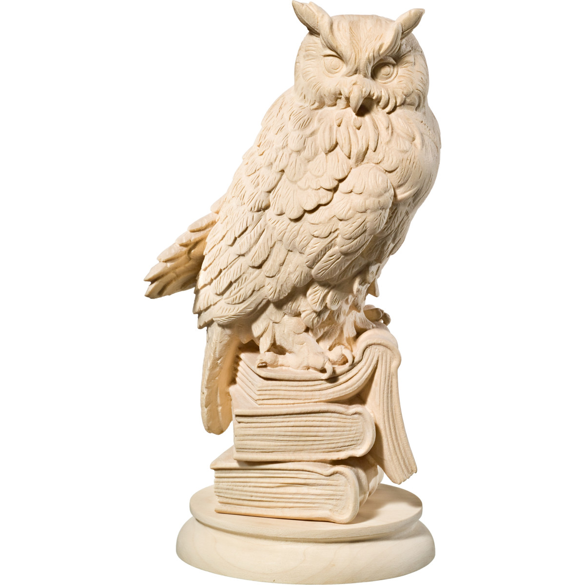 Owl on Three Books Wood Carving | Bergland