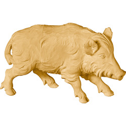 Wild Boar Sow Wood Carving | Bergland