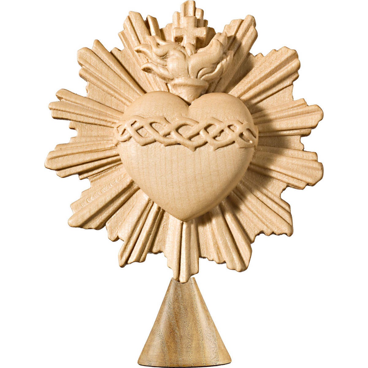 Sacred Heart of Jesus on base cone-shaped