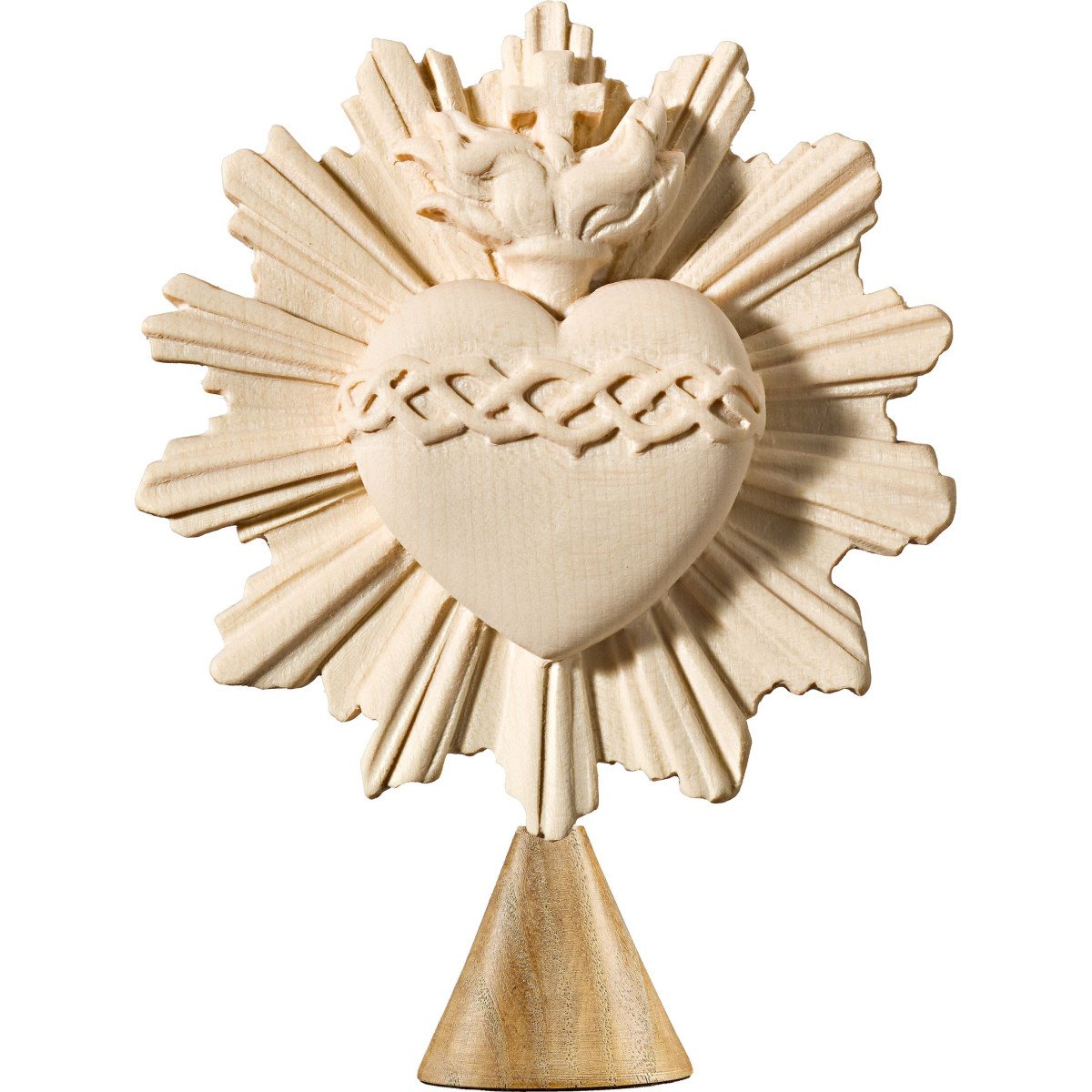 Sacred Heart of Jesus on base cone-shaped