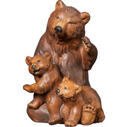Gruppo orsi in legno scolpito | Bergland