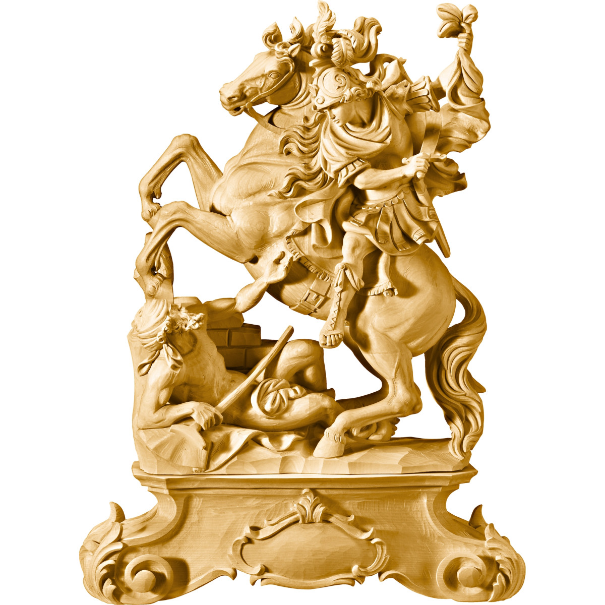 São Martinho a cavalo com pedestal