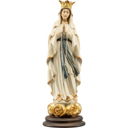 Nossa Senhora de Lourdes com coroa e rosas | Bergland