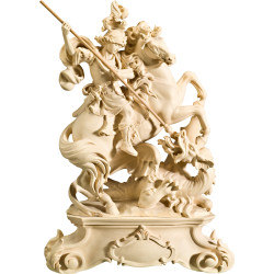 St. George on horse with pedestal